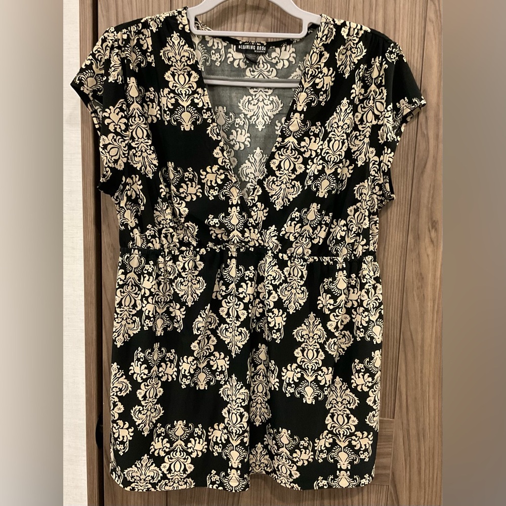 Blooming Rose Maternity Womens Shirt Sleeve Blouse Size Maternity Small